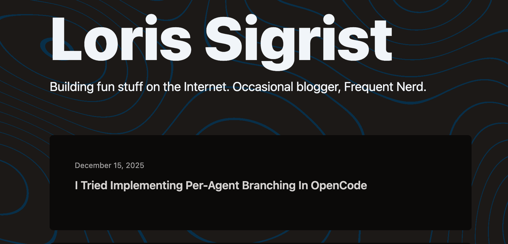 Per-Agent Branching in OpenCode